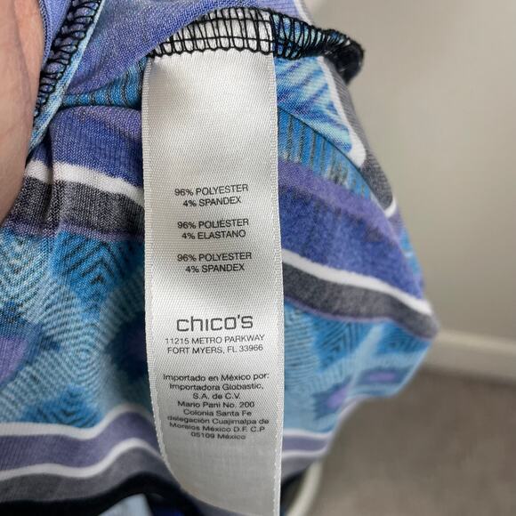 Chico's Blue Black Medallion Print Knit Maxi Skirt 2 - Picture 8 of 8